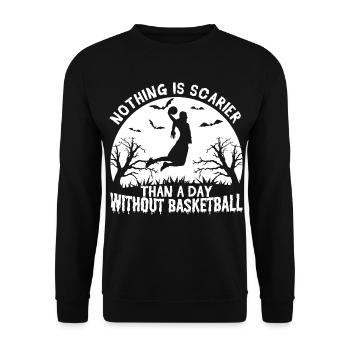 Drôle de joueur de basket-ball disant - Sweat-shirt Unisexe - noir - Devant - Alina (178cm) & Michal (187cm)