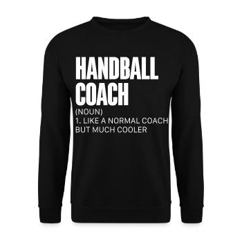 Entraîneur de handball Joueur de handball - Sweat-shirt Unisexe - noir - Devant - Alina (178cm) & Michal (187cm)
