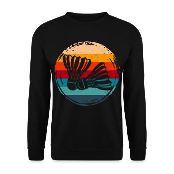 Badminton - Unisex Sweatshirt - black - Front - Alina (178cm) & Michal (187cm)