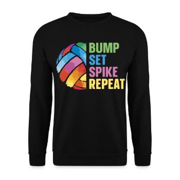 Volleyball - Unisex Sweatshirt - black - Front - Alina (178cm) & Michal (187cm)