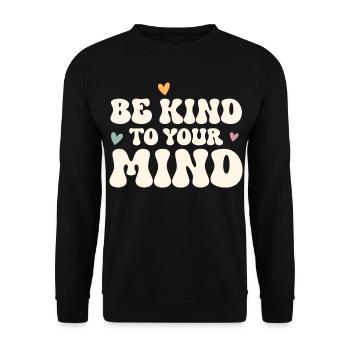 Psychische Gesundheit Mental Health - Unisex Sweatshirt - black - Front - Alina (178cm) & Michal (187cm)