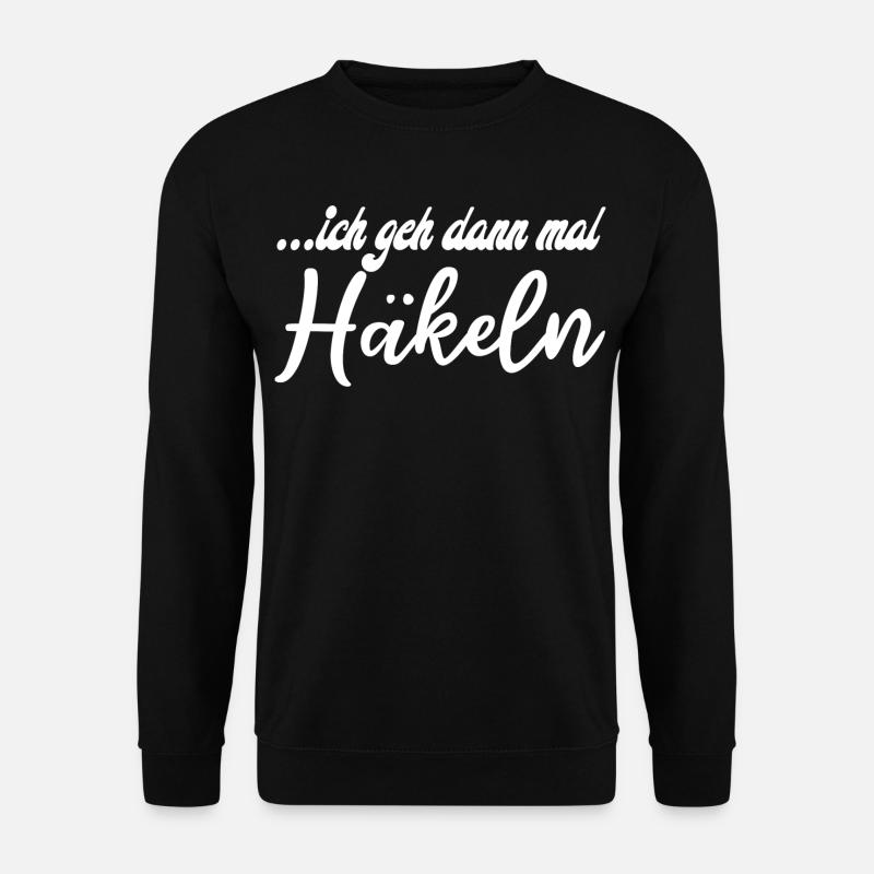Lebendige Häkeldesign Illustration - Unisex Pullover - Schwarz