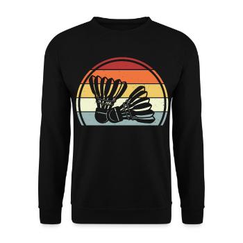 Badminton - Unisex Sweatshirt - black - Front - Alina (178cm) & Michal (187cm)