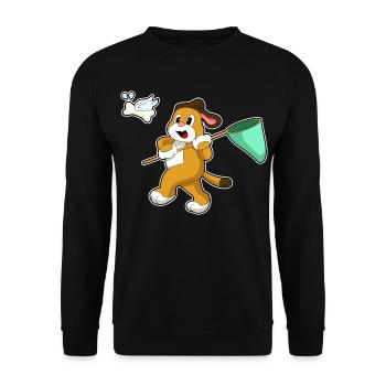 Pêche au filet de débarquement Dog Angler - Sweat-shirt Unisexe - noir - Devant - Alina (178cm) & Michal (187cm)