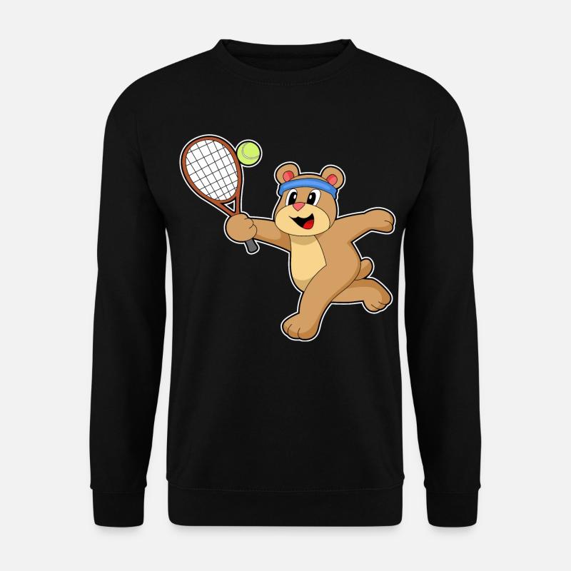 Bär Tennis Tennisschläger Sport - Unisex Pullover - Schwarz