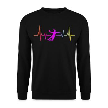 Handball Handball Joueur de handball féminin - Sweat-shirt Unisexe - noir - Devant - Alina (178cm) & Michal (187cm)
