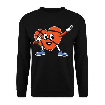 Basketball Basketballer - Unisex Pullover - Schwarz - Vorne - Alina (178cm) & Michal (187cm)