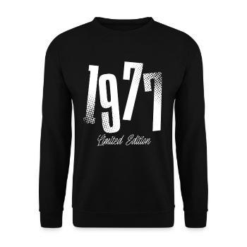 1977 Année de naissance Année de naissance - Sweat-shirt Unisexe - noir - Devant - Alina (178cm) & Michal (187cm)