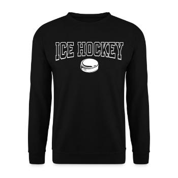 Eishockey  - Unisex Sweatshirt - black - Front - Alina (178cm) & Michal (187cm)