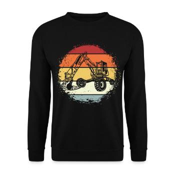 Excavator - Unisex Sweatshirt - black - Front - Alina (178cm) & Michal (187cm)