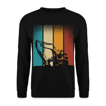 Excavator - Unisex Sweatshirt - black - Front - Alina (178cm) & Michal (187cm)