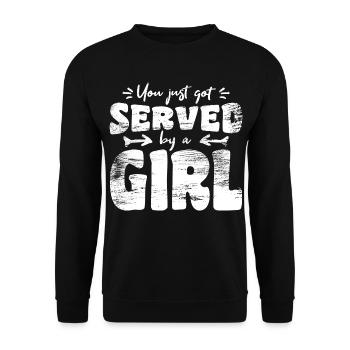 Tennis de table filles - Sweat-shirt Unisexe - noir - Devant - Alina (178cm) & Michal (187cm)