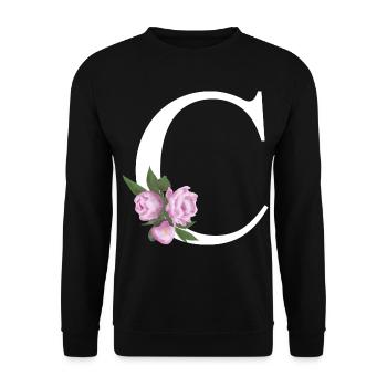 C - Unisex Pullover - Schwarz - Vorne - Alina (178cm) & Michal (187cm)