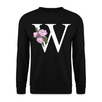 W - Unisex Pullover - Schwarz - Vorne - Alina (178cm) & Michal (187cm)