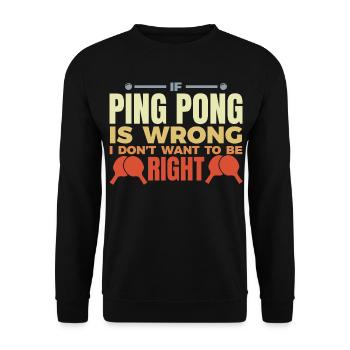 Tischtennisspieler Witz - Unisex Pullover - Schwarz - Vorne - Alina (178cm) & Michal (187cm)