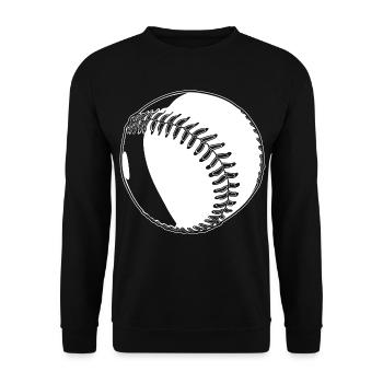 Baseball Skizze - Unisex Pullover - Schwarz - Vorne - Alina (178cm) & Michal (187cm)
