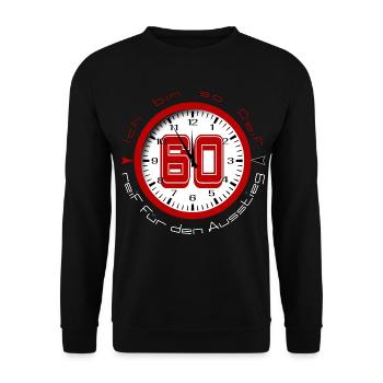 60 years I am so ripe for the exit - time - Unisex Sweatshirt - black - Front - Alina (178cm) & Michal (187cm)