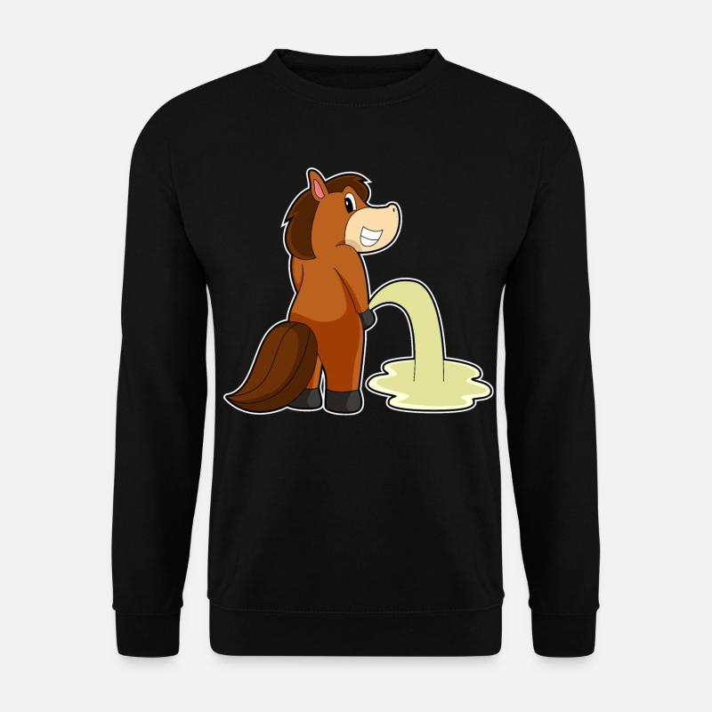 Pferd Toilette - Unisex Pullover - Schwarz