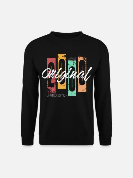 2000 Jahrgang Vintage Retro Geburtstag - Unisex Pullover - Schwarz