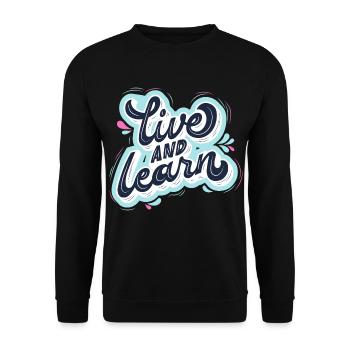 live and learn - Unisex Pullover - Schwarz - Vorne - Alina (178cm) & Michal (187cm)