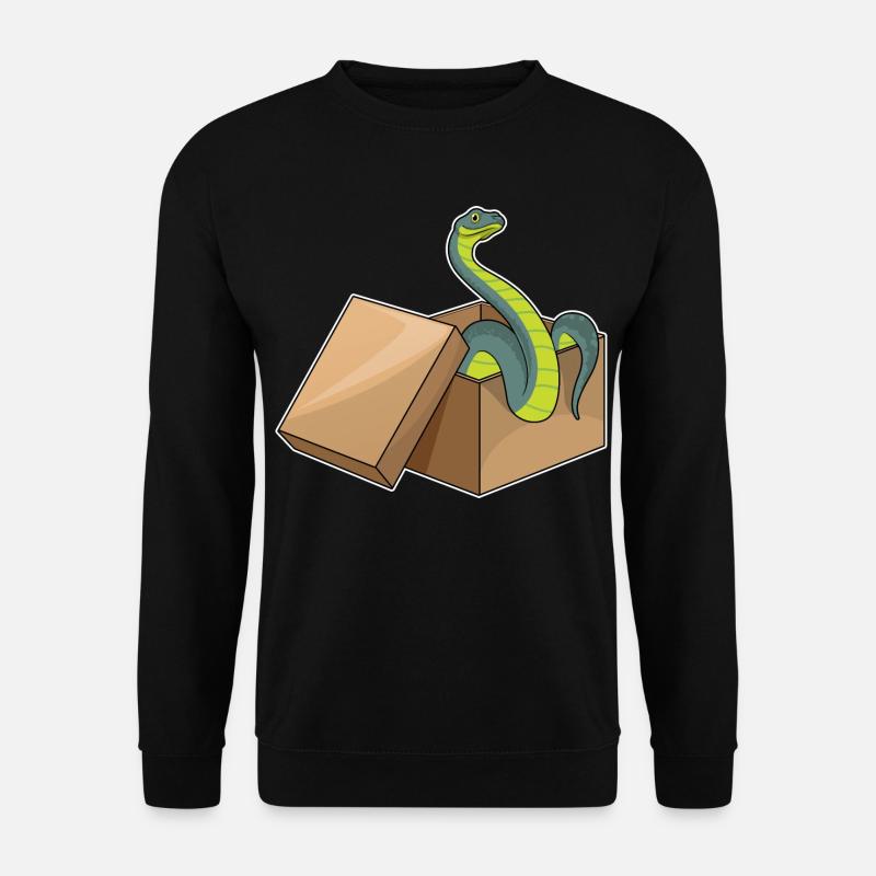Schlange Karton - Unisex Pullover - Schwarz