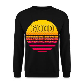 Positive attitude - Sweat-shirt Unisexe - noir - Devant - Alina (178cm) & Michal (187cm)