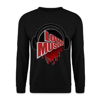 Love Music Casque Passion - Sweat-shirt Unisexe - noir - Devant - Alina (178cm) & Michal (187cm)