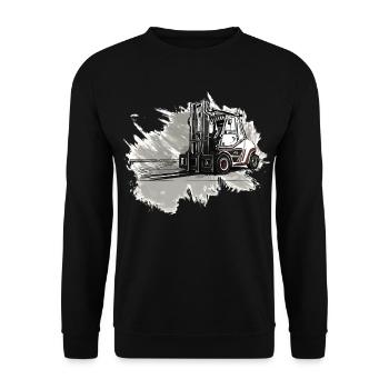 Forklift - Unisex Sweatshirt - black - Front - Alina (178cm) & Michal (187cm)
