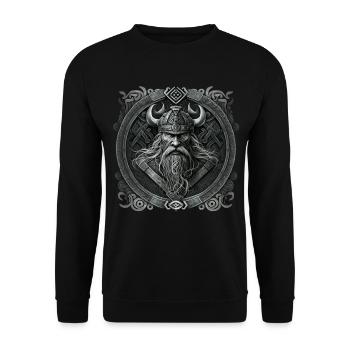 Viking#01 - Sweat-shirt Unisexe - noir - Devant - Alina (178cm) & Michal (187cm)