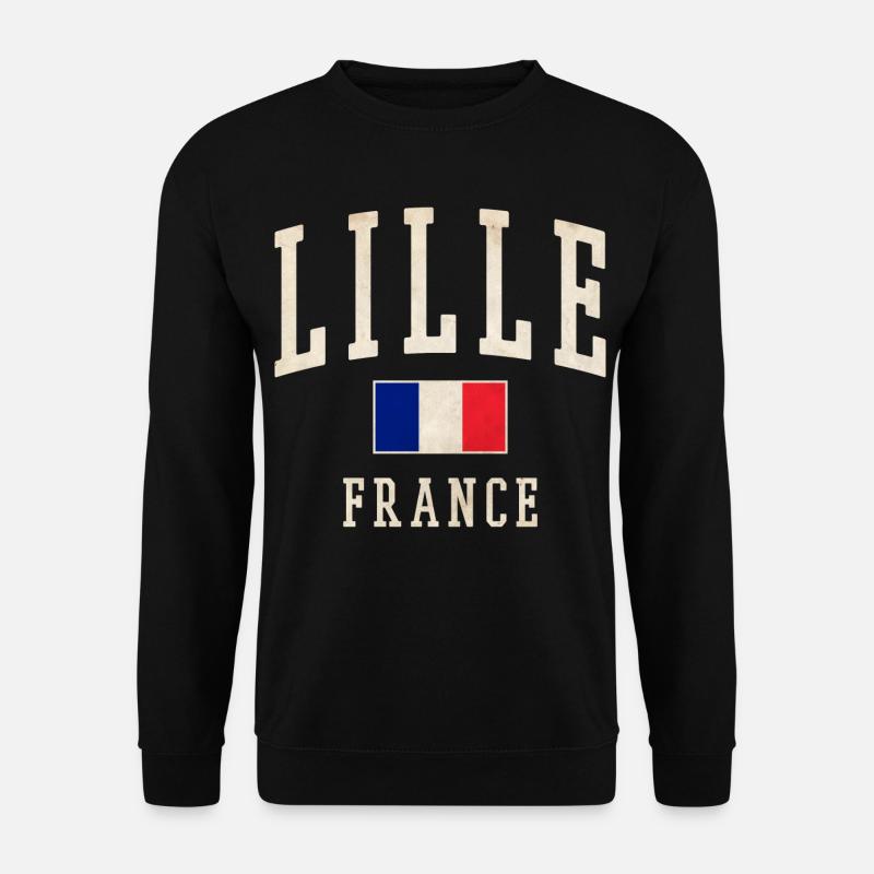 Lille Frankreich Vintage Logo - Unisex Pullover - Schwarz