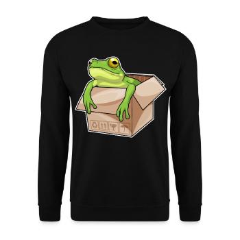 Carton grenouille - Sweat-shirt Unisexe - noir - Devant - Alina (178cm) & Michal (187cm)