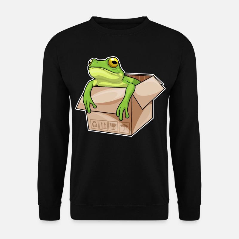 Frosch Karton - Unisex Pullover - Schwarz