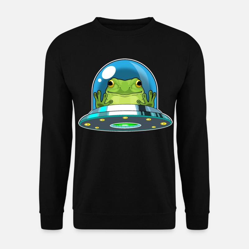 Frosch Raumschiff Weltraum - Unisex Pullover - Schwarz