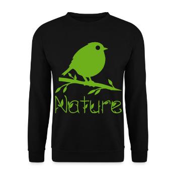 Nature is waking up - Unisex Sweatshirt - black - Front - Alina (178cm) & Michal (187cm)