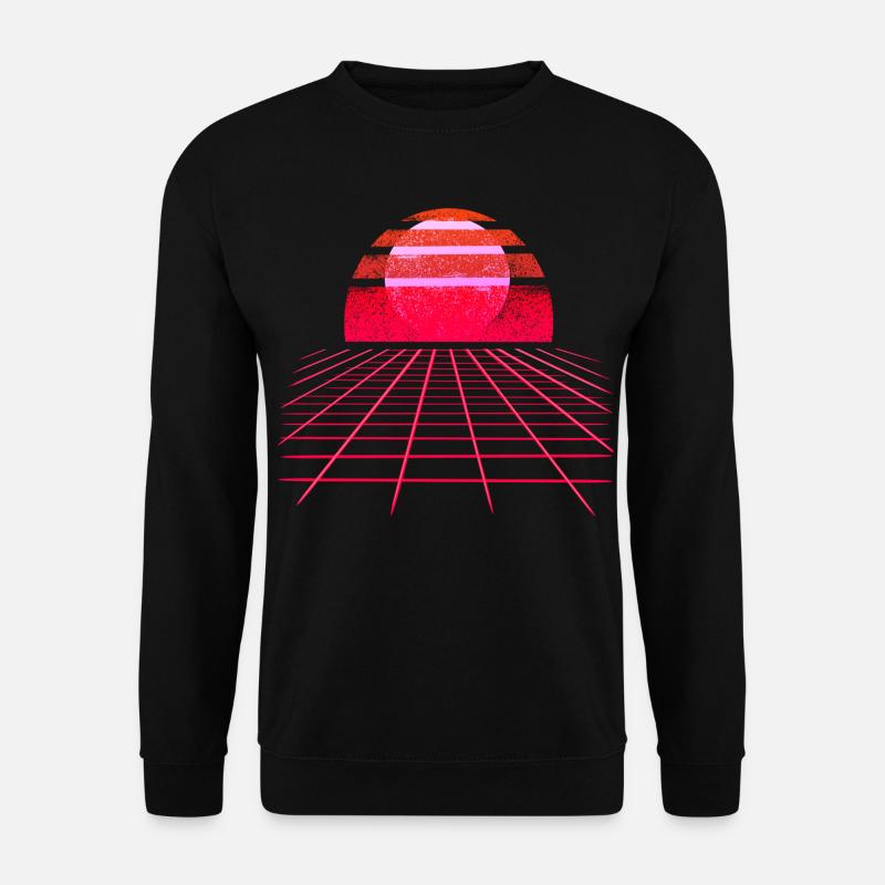 Sunset Vaporwave Retro Wave - Unisex Pullover - Schwarz