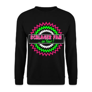 Schlager Party , Schlager Musik , Fan on Tour - Unisex Pullover - Schwarz - Vorne - Alina (178cm) & Michal (187cm)