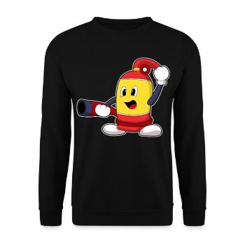 Firefighter Fire Hose Fire Brigade - Unisex Sweatshirt - black - Front - Alina (178cm) & Michal (187cm)