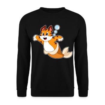 Tiger Mermaid - Unisex Sweatshirt - black - Front - Alina (178cm) & Michal (187cm)