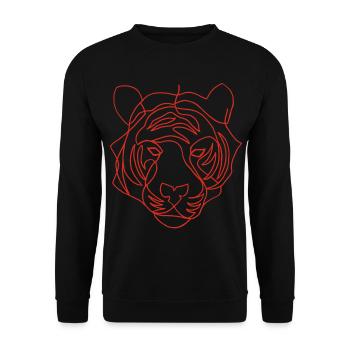 Sketch of the Red Tiger - Unisex Sweatshirt - black - Front - Alina (178cm) & Michal (187cm)