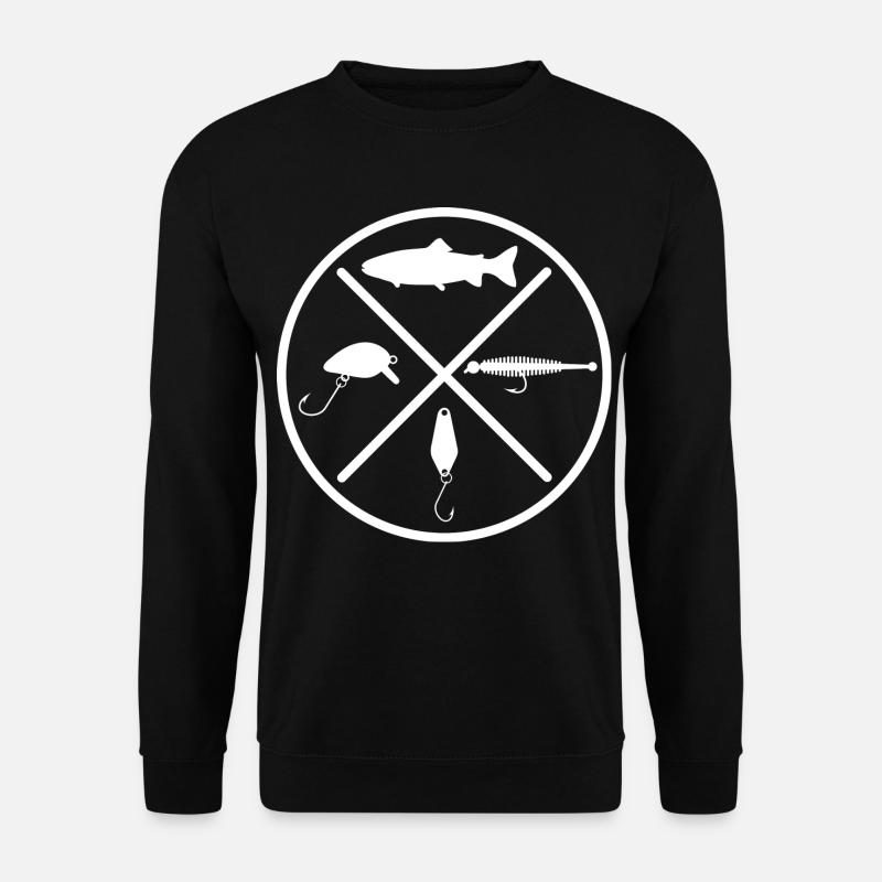 Forelle Kunstköder - Unisex Pullover - Schwarz