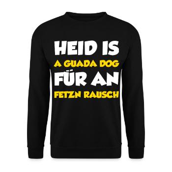 Bayrische Sprüche Bayern Spruch - Unisex Pullover - Schwarz - Vorne - Alina (178cm) & Michal (187cm)
