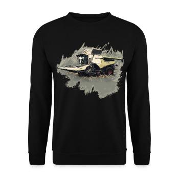 Corn Picker Combine Harvester Tractor - Unisex Sweatshirt - black - Front - Alina (178cm) & Michal (187cm)