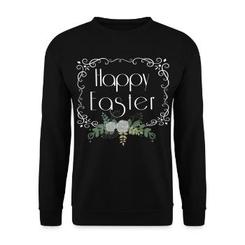 Joyeuses Pâques - Sweat-shirt Unisexe - noir - Devant - Alina (178cm) & Michal (187cm)