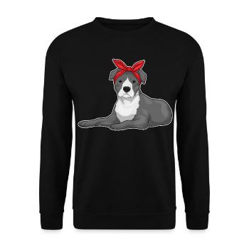Arc de cheveux de pitbull - Sweat-shirt Unisexe - noir - Devant - Alina (178cm) & Michal (187cm)
