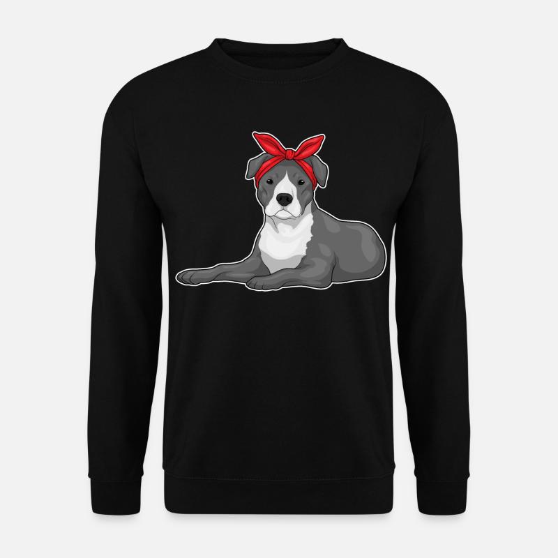 Pitbull Haarschleife - Unisex Pullover - Schwarz