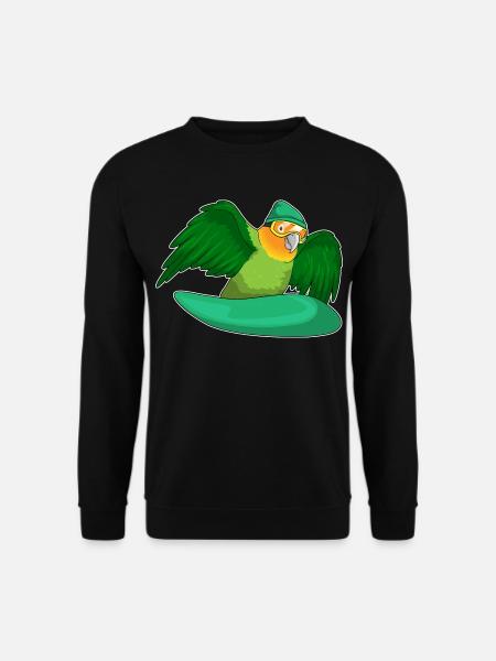 Parrot Snowboarder Snowboard - Unisex Sweatshirt - black