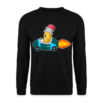 Pencil Car - Unisex Sweatshirt - black - Front - Alina (178cm) & Michal (187cm)