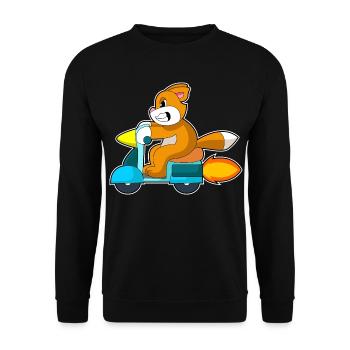 Cat Scooter - Unisex Sweatshirt - black - Front - Alina (178cm) & Michal (187cm)
