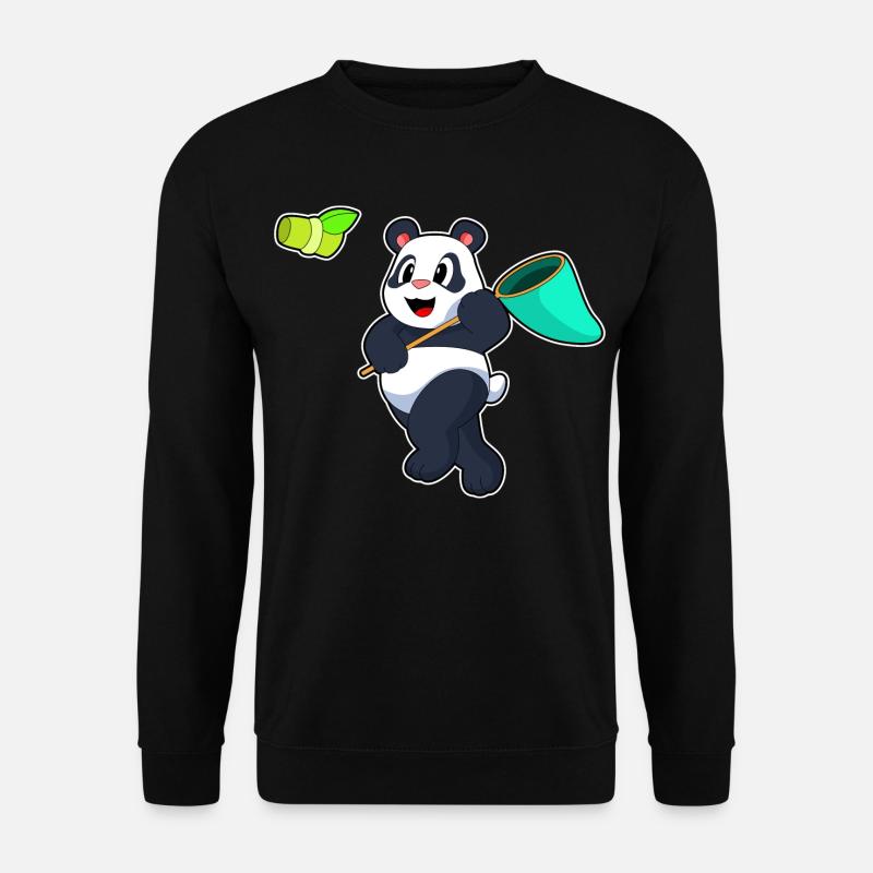 Panda Landing Net Bambou - Sweat-shirt Unisexe - noir