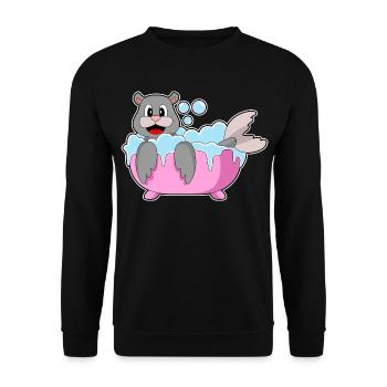 Baignoire de bain à sceller - Sweat-shirt Unisexe - noir - Devant - Alina (178cm) & Michal (187cm)